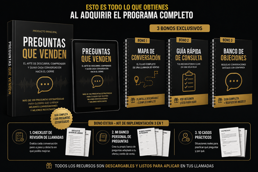 PREGUNTAS QUE VENDEN + 4 BONOS DE REGALO 🎁